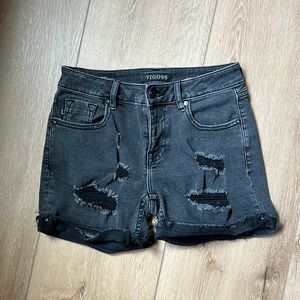 Vigoss distressed black shorts